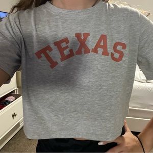 grey texas cropped tshirt